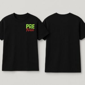 Camiseta Negra "PRE FORCE" – Edición Minimal